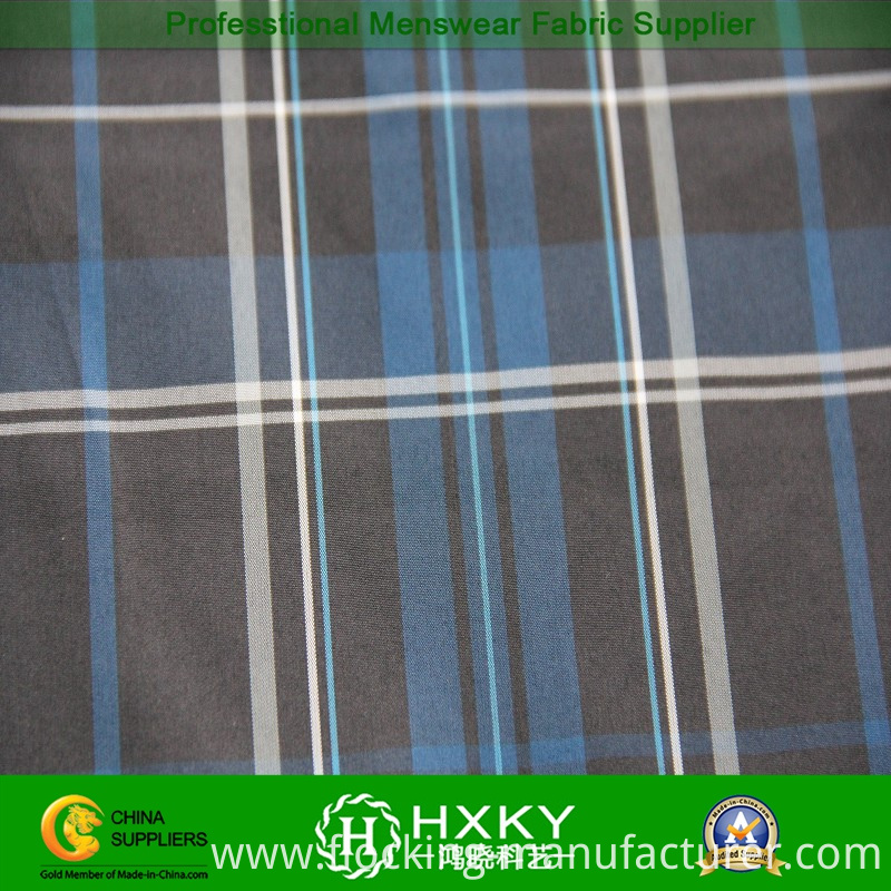 50d New Fashion Plaid Yarn Dyed Polyester Fabric